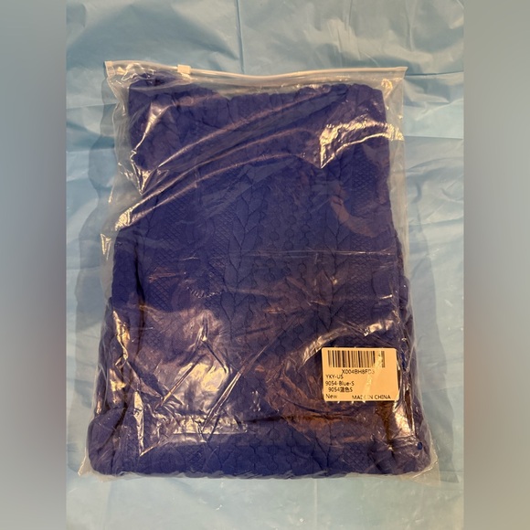 Women’s long sleeve pullover Hoodie Blue Brand New - Picture 7 of 7